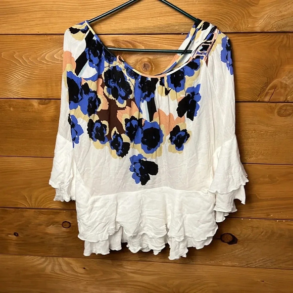 Free people women’s cape/dress Sm viscose lightweight  floral print mini event - Picture 5 of 8